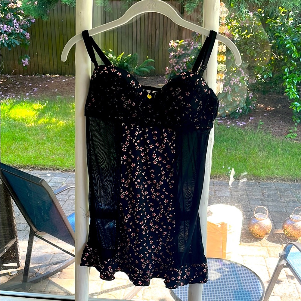Jessica Simpson Black Floral Chemise